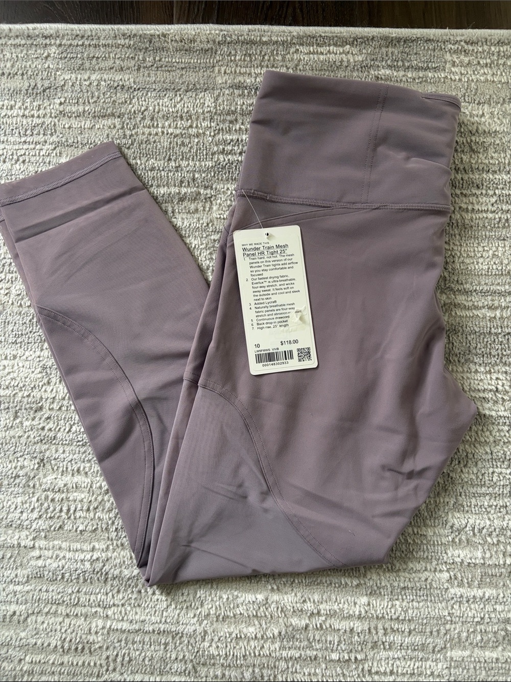 NWT lululemon Dusty Lavender High-Rise Leggings